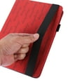 thumbnail image 4 of Embossed Case for Lenovo Tab P11 2020 / P11 Plus 2021, Auto Sleep/Wake Bussiness Premium PU Leather Folio Stand Cover Flip Shell with Card Slots & Elastic Band & Pencil Slot - Red, 4 of 5