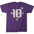 thumbnail image 2 of Unisex BreakingT Kelsey Plum Purple Washington Huskies Name & Number Striped T-Shirt, 2 of 3