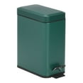 thumbnail image 5 of mDesign Small 1.3 Gallon Rectangle Metal Step Can, Liner/Handle, Hunter Green, 5 of 6