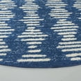 thumbnail image 3 of SAFAVIEH Tulum Lancaster Geometric Striped Area Rug, Navy/Ivory, 6'7" x 6'7" Round, 3 of 7
