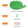 thumbnail image 3 of Uxcell #3 10 Yards Bulk Nylon Coil Zippers by the Yards with 20 Pcs Zippers Sliders and Ruler for Tailor Sewing, Green, 3 of 6