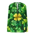 thumbnail image 2 of TaTaai Women's St. Patrick's Day Print Loose Round Neck Sweatshirt Casual Long Sleeve Pullover Top Soft Comfortable for Daily Home Office Streetwear Spring Fall Winter Gift, 2 of 5