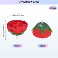 thumbnail image 3 of Uxcell Paquete de 30 Cabezas de Camelia Artificial, Cabeza de Camelia de Seda Falsa de 1.3 Pulgadas para Boda/Ramo/Pared de Flores [Rojo, 3.5cm], 3 of 7