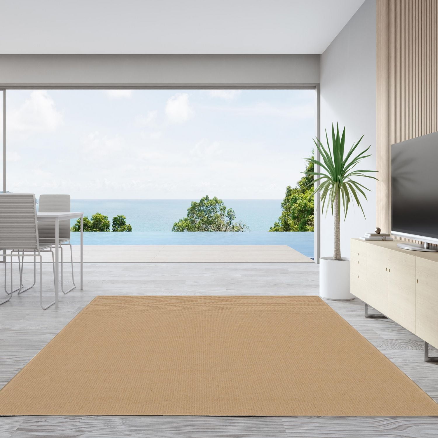 Tapis Rhodes naturel 9 pi 10 po x 13 pi