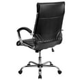 thumbnail image 2 of High Back Designer Quilted Black Leather Executive Swivel Chair with Chrome Base and Arms, 2 of 8