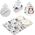 thumbnail image 2 of FREEAMG Cute Penguins Snowflake Christmas 16"x 18"Absorbent Dish Drying Mat Microfiber Kitchen Countertop Table Protector Multi-Purpose Counter Rack Sink Drainer Pad, 2 of 6