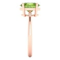 thumbnail image 3 of Clara Pucci 14K Rose Gold Solid Gold Peridot Solitaire Anniversary Ring for Women - 2 cttw Oval Cut, 3 of 7
