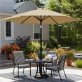 thumbnail image 5 of Yaheetech 9ft 6 Ribs Patio Umbrella with Push Button Tilt, Tan, 5 of 8