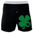 thumbnail image 1 of St. Patricks Day Shamrock Heart Soft Knit Boxer, 1 of 1