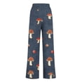 thumbnail image 4 of Womens Pants Striped Printed Drawstring Wide Leg Loose Casual Pocket Pants, 4 of 5