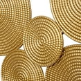 thumbnail image 6 of CosmoLiving by Cosmopolitan Gold Metal Plate Wall Decor with Textured Circles, 6 of 14