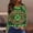 A46 Army Green, variant on St. Patrick's Day Long Sleeve Shirt for Women Shamrock Clover Graphic Crewneck Soft Festive Holiday Party Graphic Clothes Casual Tee Top