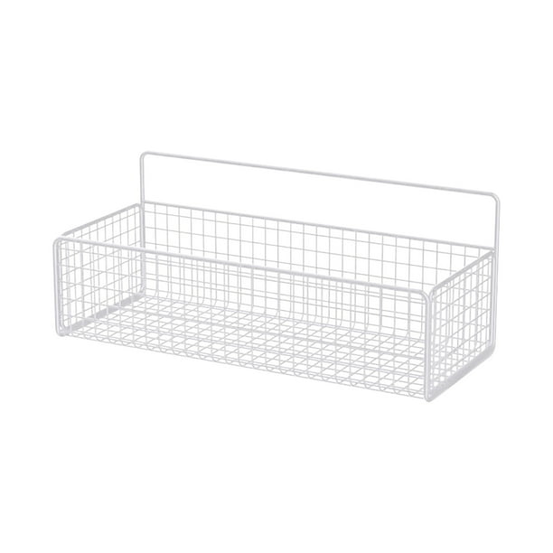 Cesta de almacenamiento de pared, organizador de alambre metálico para baño y cocina, cesta colgante para artículos diversos, especiero y soporte para artículos de tocador, cesta moderna para organiz