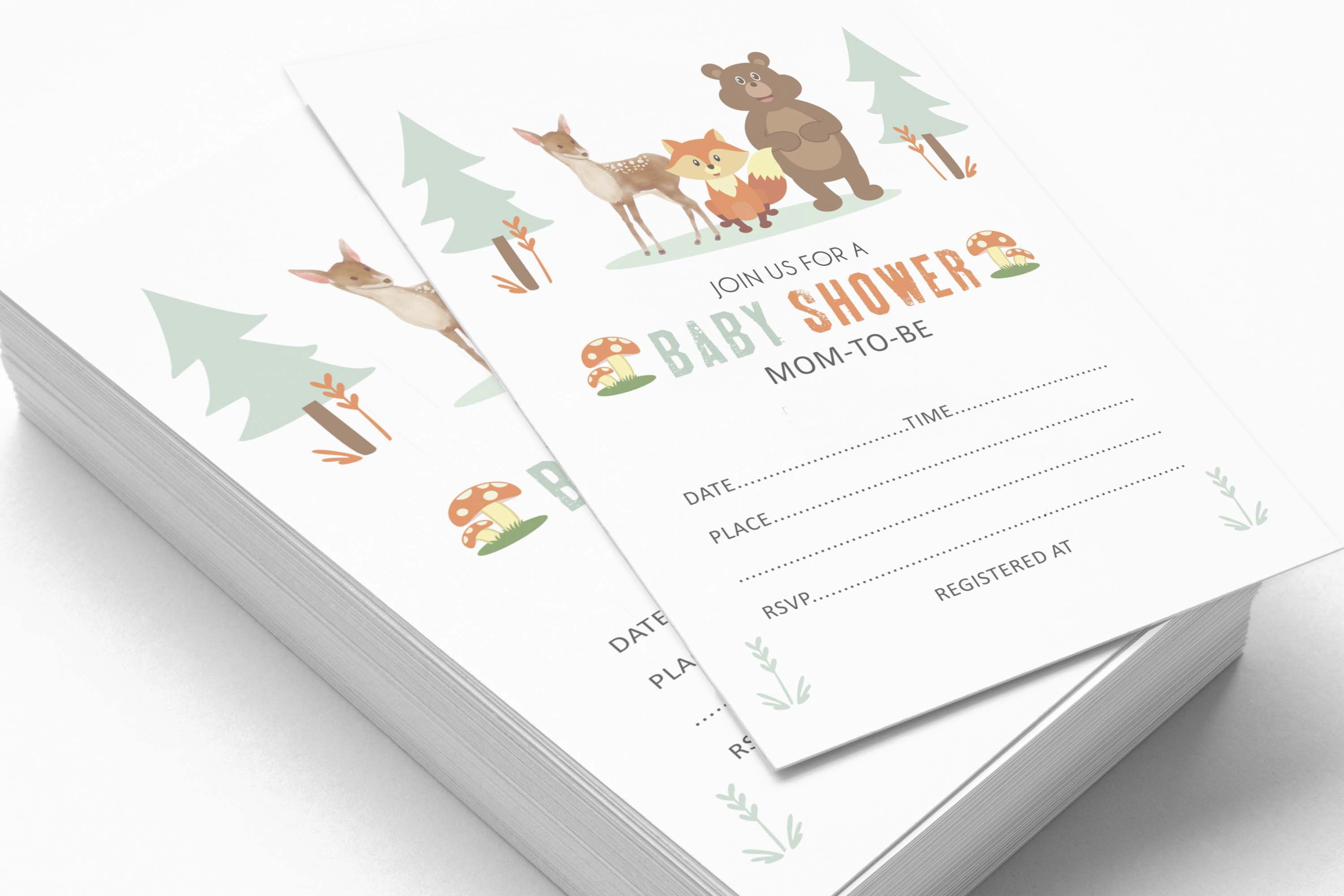 Inkdotpot Set Of 30Jungle Animals Baby Shower Invitations-Diaper Raffle Tickets And Baby Shower Book Request Cards Gender Neutral Invites Its A Boy Its A Girl