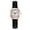 Black Strap - White Dial, variant on Women's Analog Quartz Watch, 30mm Round Dial with Brown Faux Leather Strap, Casual Minimalist Wristwatch for Ladies
