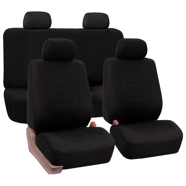 Fundas Universales para Asientos Coche Juego Fundas Transpirables para Asientos Vehículos (negro)