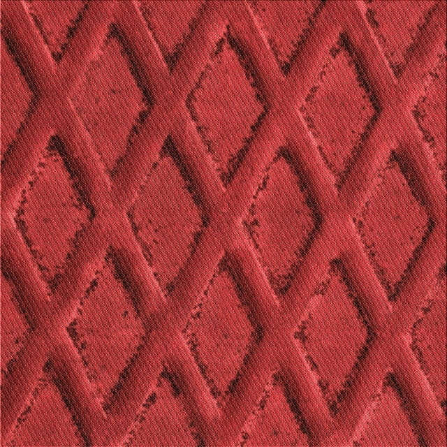 Ahgly Company Tapis d'Intérieur Lavable en Machine Carré Rouge Transitionnel, 4 Pieds Carré