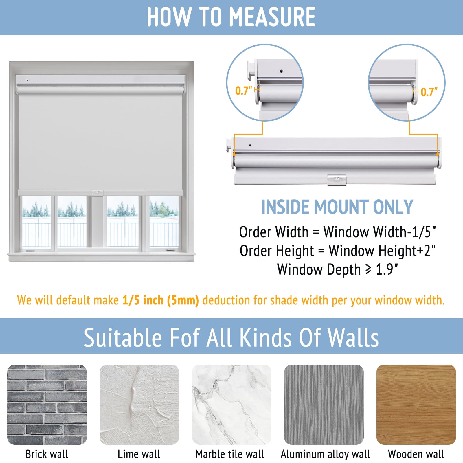 Keego No Tools No Drill Cordless Roller Blinds 100% Blackout Thermal Insulated Reduce Noise Privacy Shades Roller Shades Blinds for Windows (Beige, 29"W x 64"H)