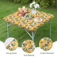thumbnail image 4 of Yellow Lemon Fruit Flowers Pink Pattern Square Fitted Tablecloth with Elastic Edge,Square Table Cover,Washable Elastic Table Cover for Home Kitchen Party Decor 34"x34", 4 of 6