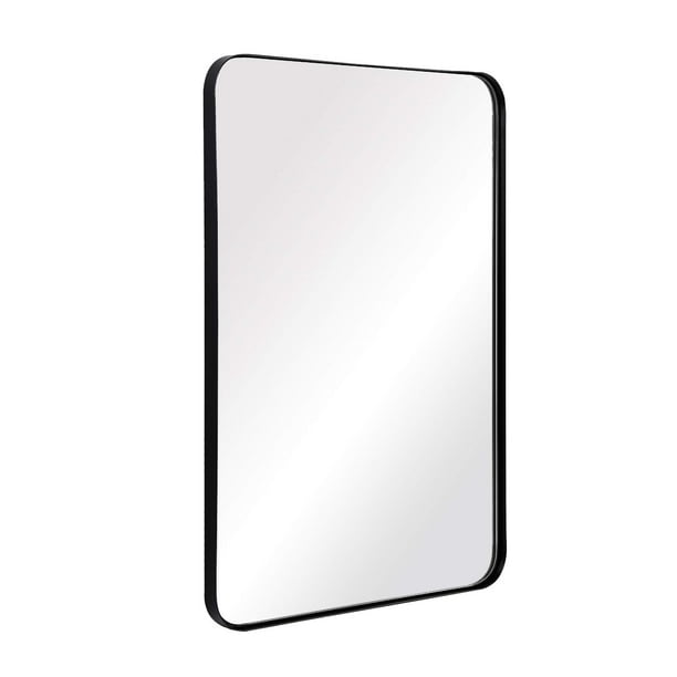 Andy Star Wall Mirror for Bathroom, 24x36 Inch Black Bathroom Mirror