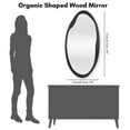 thumbnail image 4 of Americanflat 20x40 Organic Shaped Wood Mirror in Black Sycamore - Oval Wall Mirror for Bathroom, Living Room, Entryway Hall, and Decorative Mirror for Bedroom, 4 of 8