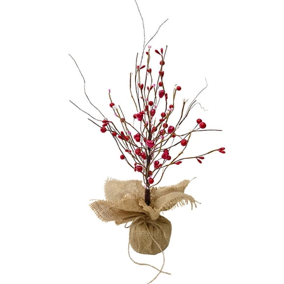 Artificial Love Berry Wooden Tabletop Decor - Adjustable Valentine's Day Wedding Proposal Centerpiece For Indoor Dining Table Decoration