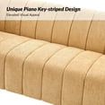 thumbnail image 2 of 3-Seater Modern Sofa with Removable Throw Pillows Chenille Fabric Couch for Living Room Camel, 2 of 7
