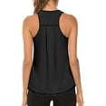 thumbnail image 4 of Brglopf Women's Sleeveless Workout Tops Breathable Lightweight Mesh Sleeveless Loose Active Tennis Yoga Shirts Racerback Athletic Running Tank Tops(Black,M), 4 of 7