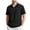 Black, variant on Men's Golf Shirt Work Uniform Short Sleeve Cargo Shirts Button Collared T-Shirt with Pockets