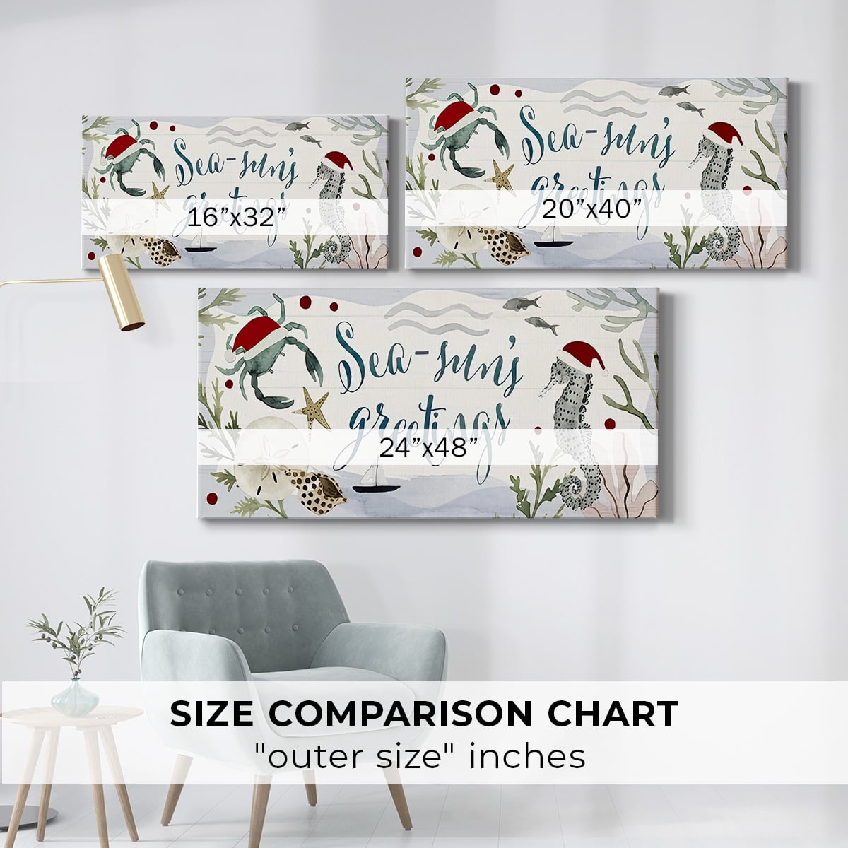 Sun-kissed Christmas Collection D- Gallery Wrapped Canvas