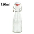 thumbnail image 1 of Noehoiugi Bouteilles en Verre Transparent à Couvercle Basculant Easy Cap avec Capuchons, Rondes, - Bouteilles en Verre à Couvercle Rabattable pour Ranger les Brasseries à la Maison, Huiles, Vinaigrettes, Vins, Bière, Thés - Bouteilles de Sirop, 1 of 5