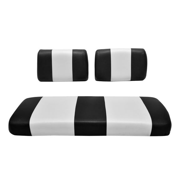 Replacement Seat Cover For Club Car Carry Golf Cart (Black & White)