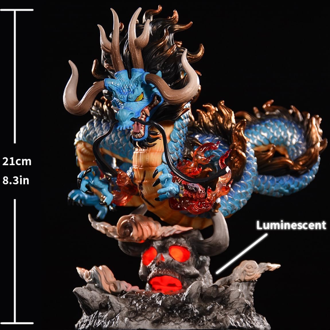New Four Emperors Kaido (Resonance Ver) Character Anime Model Statue Action Figures Desktop Ornament Popular Decorations Fan Souvenirs Creative Gift Collectable
