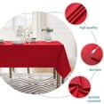 thumbnail image 3 of Table Cloth Rectangle Waterproof Spill-Proof Wrinkle-Free Tablecloth Washable, Kitchen Dining Tabletop Decoration, Fabric Table Cover for Indoor and Outdoor Use, 60 x 84 Inch, Red, 3 of 6