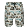 thumbnail image 3 of Cauagu Transport Train Print Men's Swim Trunks,Hawaiian Bathing Suit Swimsuits Beach Shorts with Pockets for Men Quick Dry Swimming Board Shorts-Large, 3 of 6