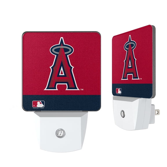 Los Angeles Angels Primary Logo Stripe Design Nightlight 2-Pack