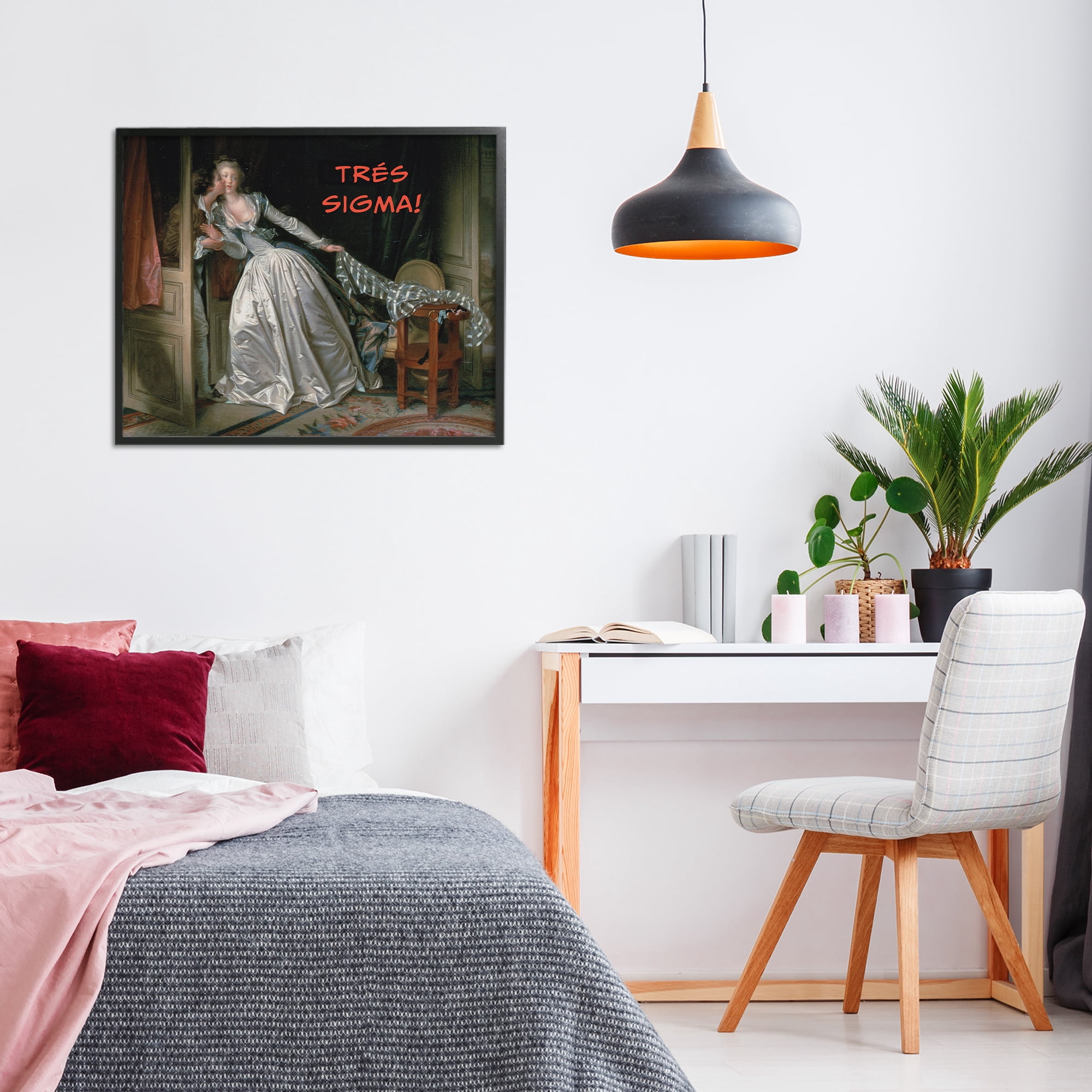 Stupell Industries Iconic Tres Sigma Black Framed Giclee Art, design by Grotto Studios