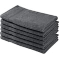 thumbnail image 1 of Beauty Threadz Ultra Soft 6 Pack Hand Towels 16x28 - 100% Pure Ringspun Cotton - Luxurious Rayon trim - Ideal for everyday use - (Charcoal Gray) 500 GSM, 1 of 7