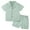 Bean Green, variant on Usaibhir Baby Boy Cotton Linen Shorts Set Solid Color Short Sleeve Flip collar Button Down T-Shirt Tops Summer Outfit Clothes 0-5T