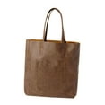 thumbnail image 6 of Milageto Commuting Tote Bag PU Leather Shoulder Bag for Commuting Travel Birthday Gift Light Brown, 6 of 8