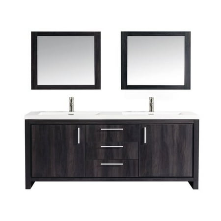 Orren Ellis Peiffer 59'' Double Sink Bathroom Vanity Set with Mirror - Walmart.com