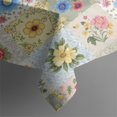 thumbnail image 5 of Pioneer Flower Floral Print Pattern Square Tablecloth, Waterproof Wipeable Spillproof Washable Table Cover for Home Kitchen Party Decor, 60"x60", 5 of 6