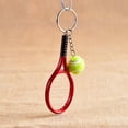 thumbnail image 2 of Raqueta creativa Zulema Mini anillo de llaves de la raqueta de tenis Rojo 6.3'x3.2', 2 of 8