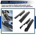 thumbnail image 4 of Kojem Rocker Panel Guard Sill Trim for 2009-2018 Dodge Ram Crew Cab - Matte Black Textured Rocker Panel Protector Guard Cover Trim, 4 of 15