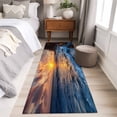 thumbnail image 4 of Beach Reef 2'x6' Runner Rugs for Hallway Kitchen Bedside Non Slip Washable, Beach Sunset Ocean Waves Natural Scenery Entryway Rug Runners with Rubber Backing, Long Carpet Runner for Laundry Room, 4 of 8