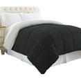 thumbnail image 1 of Benzara BM46038 Genoa King Size Box Quilted Reversible Comforter, Black & Silver, 1 of 4