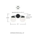 thumbnail image 3 of AA1032MB Austin Allen Oliver - 2 Light Bath Vanity-9.5 Inches Tall and 17 Inches Wide-Matte Black Finish, 3 of 6