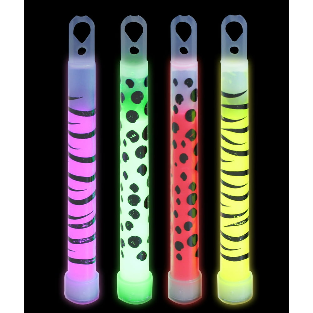 Animal Print 6 Inch Glow Sticks Assorted