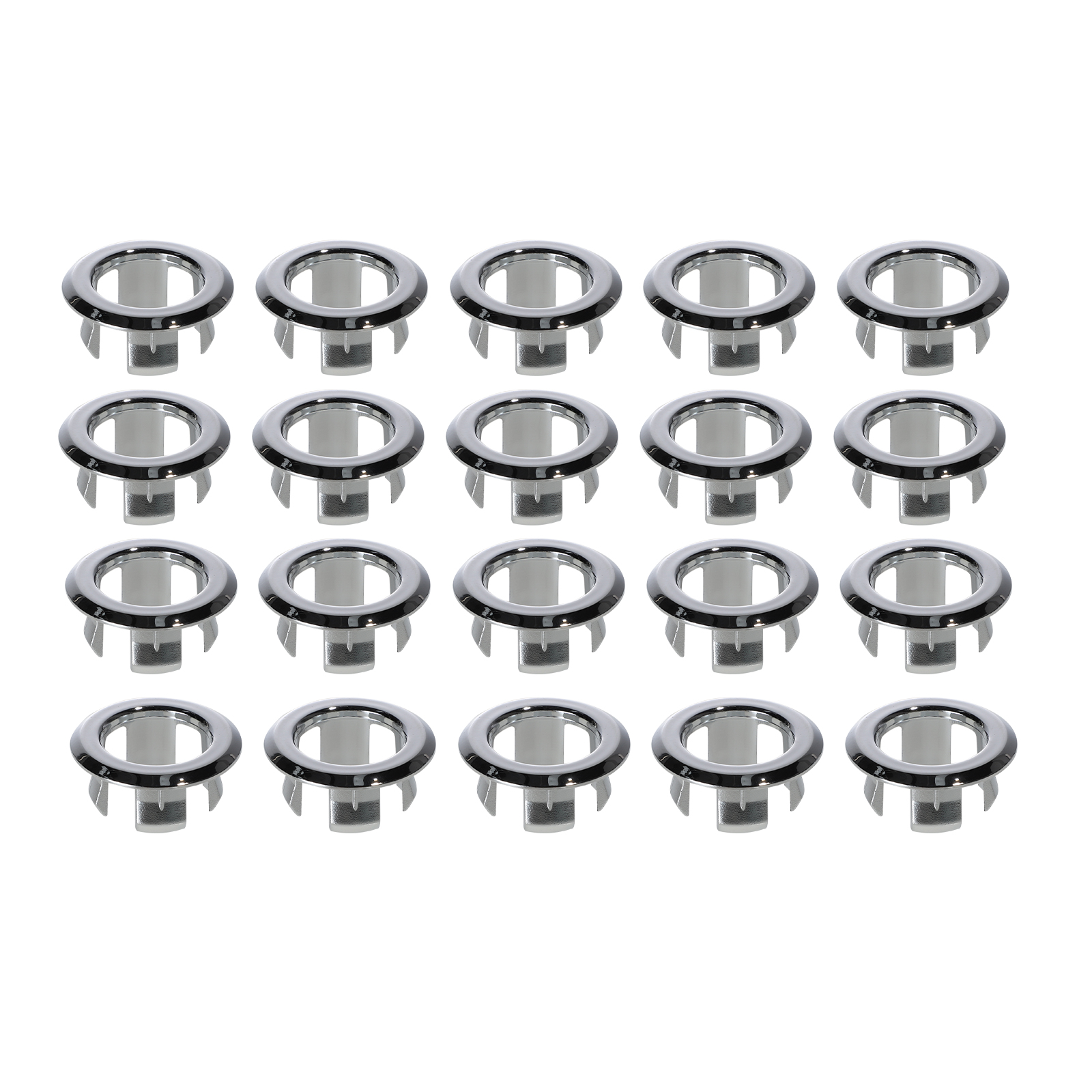 NUOLUX 20pcs Bathroom Basin Overflow Rings Durable Sink Hole Plugs Basin Accessories