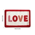 thumbnail image 3 of romoty Valentine's Day Love Doormat 23.62" x 15.75" Ultra Soft Imitation Cashmere Rug Festive Decoration Non-Slip Entryway Floor Mat for Front Door Bedroom and Romantic Home Decor Welcome Mat, 3 of 6